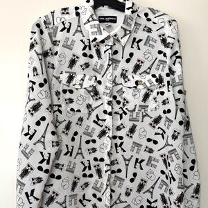 Karl Lagerfeld Paris Blouse - Size M ✨ Bold, Fashion-Forward & Iconic ✨